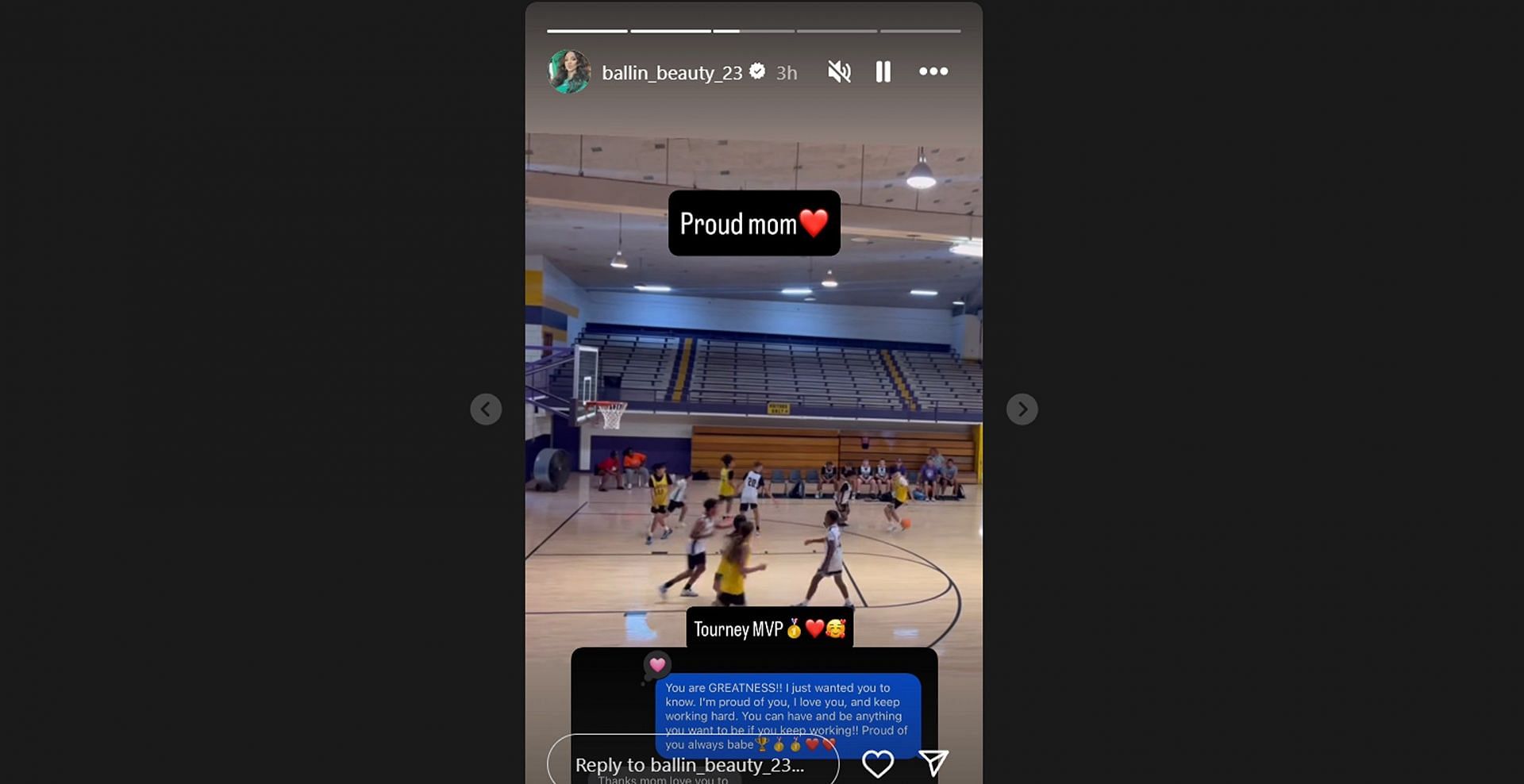 Darius Slay's wife Jennifer beams with pride as son Darion gets crowned MVP in basketball tournament/@ballin_beauty_23